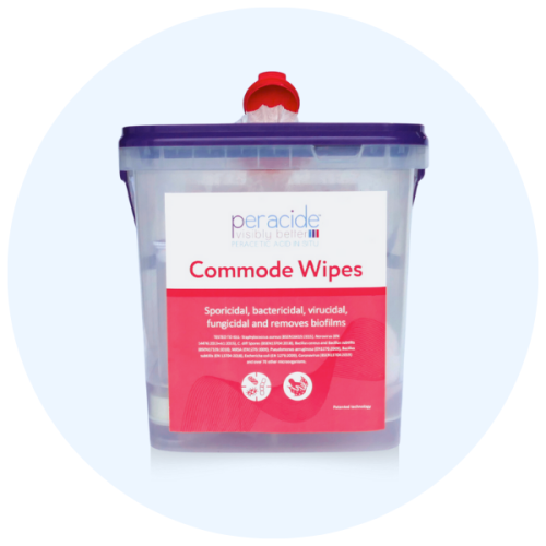 Peracide commode wipes
